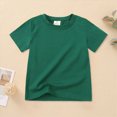 thumbnail image 2 of Birthday Shirt Girl Solid Color Short Sleeve T Shirt Cotton Blend Summer Clothes for Girls for Casual Daily Party Green 12-24 Months, 2 of 7