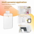 thumbnail image 2 of OMIRO 8"L x 5"W Rectangle Tabletop Makeup Mirror with Foldable Stand, Bathroom Face Mirror with Hanging Hole for Shaving, White, 2 of 6