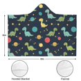 thumbnail image 3 of Wearable Blanket,Blue Cartoon Dinosaurs Planets Pattern Hooded Wearable Flannel Blanket for Adults & Teens,Winter Poncho Shawl Wrap Cape Cozy Anti-Pill,60"x80", 3 of 5