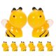 thumbnail image 1 of Cute Bee Statues 8Pcs Ornamental Figures Ideal For Craft Projects Micro Landscape Indoor Decor, 1 of 4