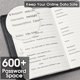 thumbnail image 5 of Libro de contraseñas WEMATE Password Keeper con bloqueo de más de 600 espacios, 5 of 8