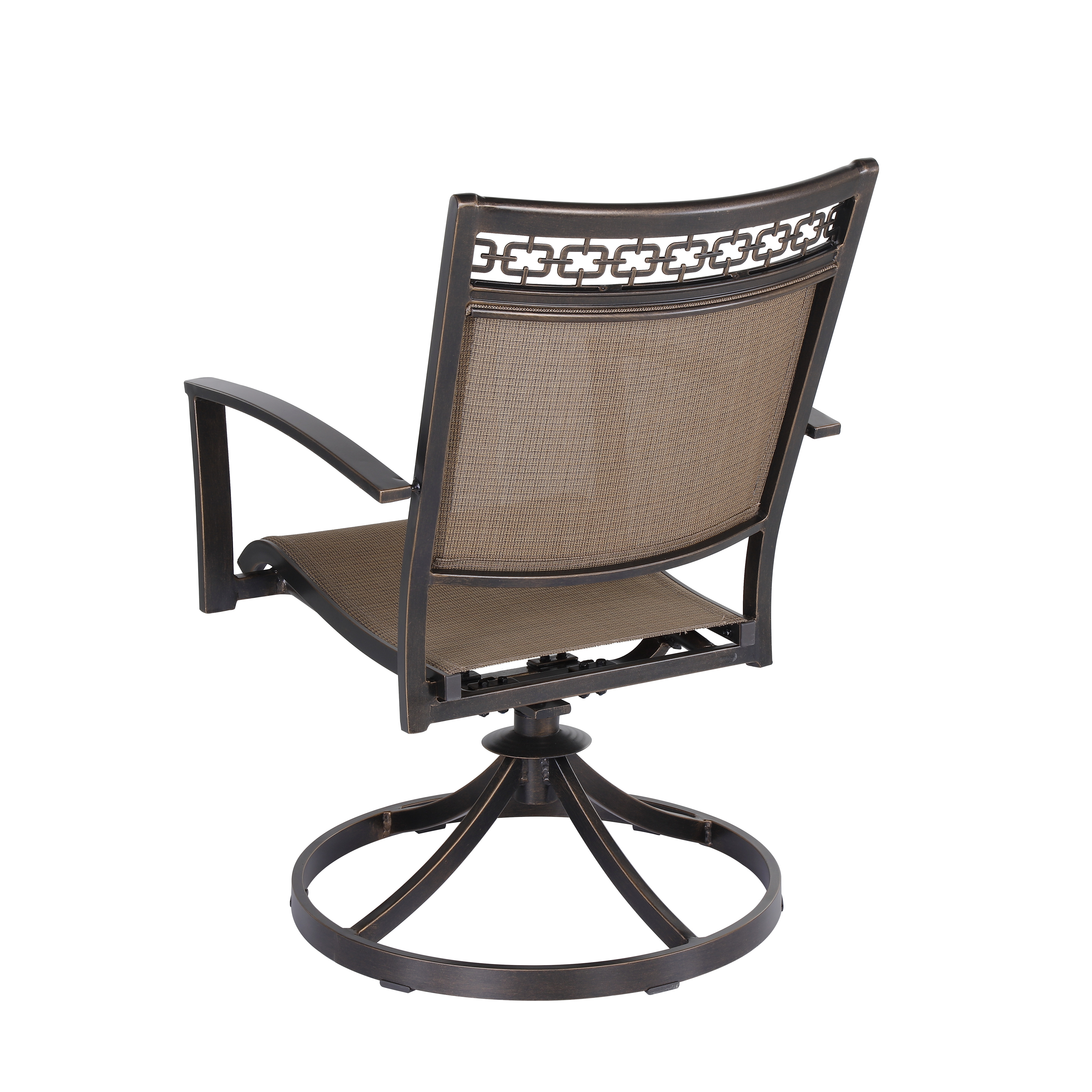 All Weather Patio Dining Chair, Sling Fabric Swivel Rocker With Rustproof Finish Aluminum Frame, Outdoor Garden Furniture 2 Pieces Sets - image 5 of 11