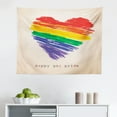 thumbnail image 1 of Pride Tapestry, Gay Neon Lamb Look Written Letters Pride Calligraphy with Rainbow Lines Contemporary, Fabric Wall Hanging Decor for Bedroom Living Room Dorm, 2 Sizes, Multicolor, by Ambesonne, 1 of 1