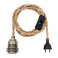 thumbnail image 1 of Cable de alimentación de la lámpara,Lámpara Cable de alimentación Lámpara colgante retro,Cable de lámpara con enchufe de interruptor de pie para colgar,Luz de la lámpara Encendido Bronce Yuyangstore Cable de alimentación de la lámpara, 1 of 7