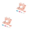 thumbnail image 1 of relayinert 1/2/3 Compact Children Sewing Machine Fun and Educational Tool for Home Sewing Projects pink 2PCS, 1 of 1