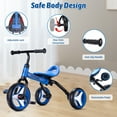 thumbnail image 4 of Wdmiya 4-in-1 Adjustable Seat Unisex Kids Tricycle, Blue, 4 of 9