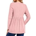 thumbnail image 4 of WellSize Women Maternity Tops Casual Tunic Fall Shirts Crew Neck Long Sleeve Pregnancy Clothes, 4 of 7