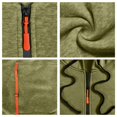 thumbnail image 5 of Delconic Mens Zip Up Hoodie Jacket Long Sleeve Drawstring Hood Sweatshirt with Multiple Zipper Pockets Casual Active Outerwear Army Green L, 5 of 9