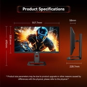 Titan army P2510S PLUS 24.5 Inch Gaming Monitor, 240Hz 1440P QHD(2560×1440), Fast IPS, 240Hz, 1ms, Adaptive Sync, 123% sRGB HDR - Black