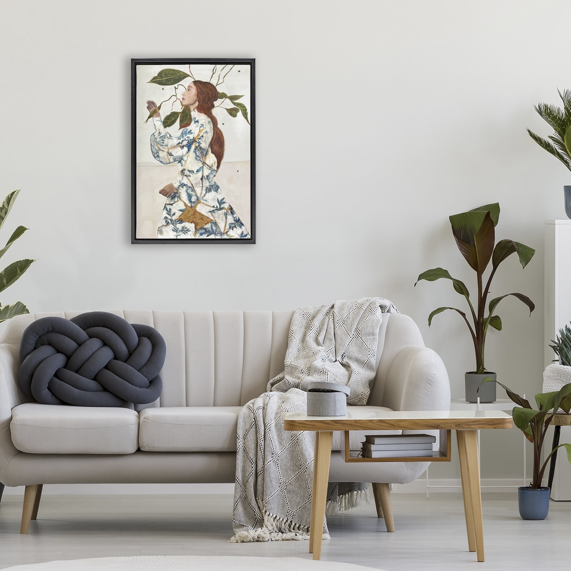 Stupell Industries Le Voyage Fantastique Portrait Black Framed Floater Canvas Wall Art, design by Karenina Fabrizzi