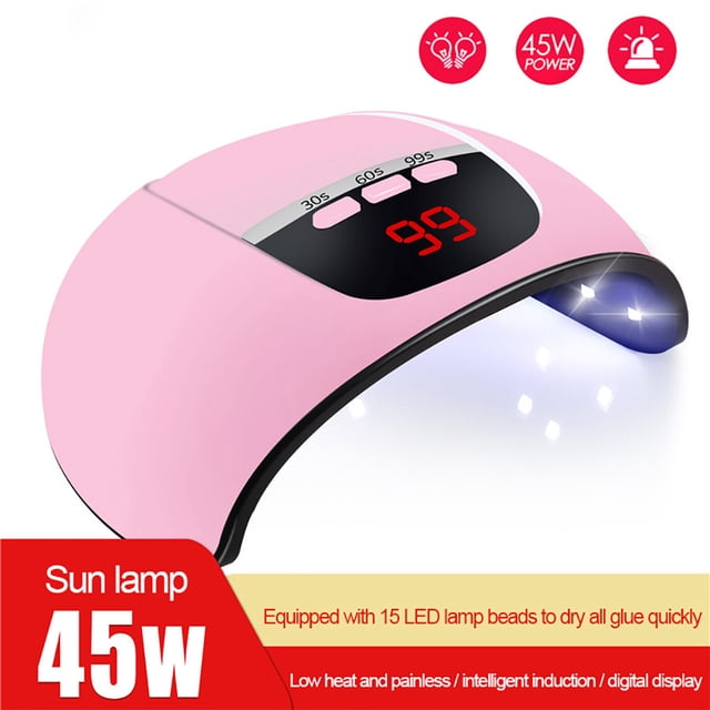 ZZwxWA 50% Off Clear LED Lamp Smart Sensing Nail Dryer Light Source 45W Nail Lamp