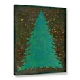 thumbnail image 1 of ArtWall Cora Niele's ' Vintage Xmas Tree 01' Gallery Wrapped Canvas - Blue, 1 of 2