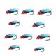 thumbnail image 2 of 10 Uds. De moscas de pesca con mosca, accesorios de pesca al aire libre para , perca, salmón 10 mm x 3 mm Cola Señuelos de pesca con mosca, 2 of 8