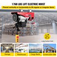 thumbnail image 3 of VEVORbrand Electric Hoist, 1760lbs Electric Winch, Steel Electric Lift, 110v Electric Hoist with Remote Control & Single/Double Slings for Lifting in Factories, Warehouses and Construction Site, 3 of 10