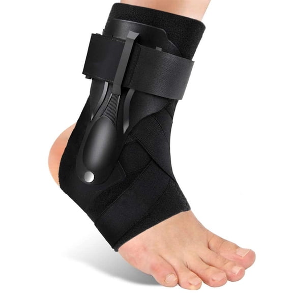 Soporte de tobillo Eigraketly Cinturón auxiliar Ajustable Baloncesto Voleibol Brace Protección de compresión Envoltura de pie Hombres Mujeres L