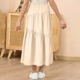 thumbnail image 3 of Fancifize Girls Summer Cotton Skirts Casual Elastic Waist Smock Long Skirt Kids Loose Ruffle Hem Maxi Skirts, 3 of 4