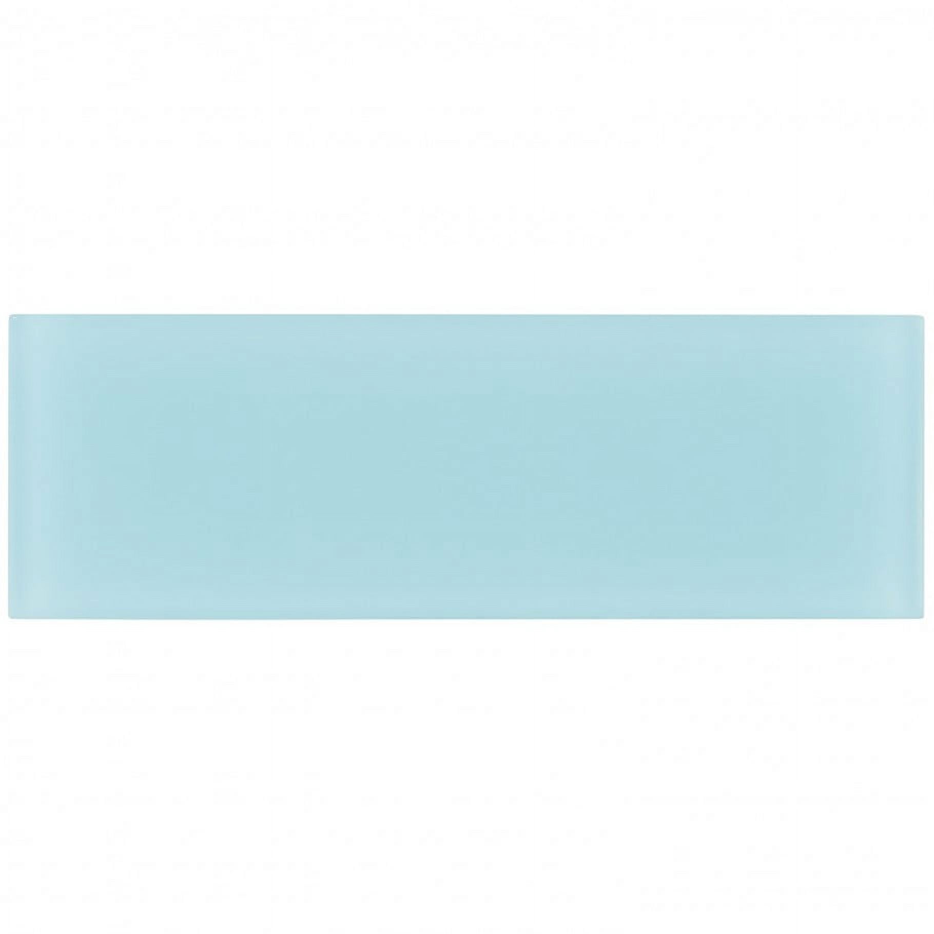 Bond Tile Lucid Turquoise 4 in. x 12 in. Frosted Glass Wall Tile (15 Pieces 5 Sq. Ft. / Box)