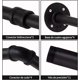 thumbnail image 2 of Hogar Estante de Ropa, Perchero de Pared para Ropa Industrial para Colgar, Barra Desmontable Multiusos para Armario, Balcón, Baño, Dormitorio, Hierro Negro, 2 of 4