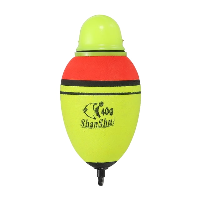 Unique Bargains 1.4oz Lighted Fishing Slip Bobbers EVA Green Red LED Light Up Fishing Float, Yellow