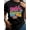 Black, variant on A Fun Graphic T-Shirt from The 80S, Featuring Short Sleeves And a Casual Round Neck, Perfect for Women'S Spring And Summer Wear