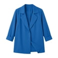 thumbnail image 4 of Xaqiouau Womens Open Front Blazer Long Sleeve Lapel Collar Slim Suit Jacket with Pockets Lined Office Casual Business Wear for Summer Fall, 4 of 8