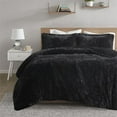 thumbnail image 3 of Ensemble de Housse de Couette en Polyester Shaggy Solide Très Grand en Noir, 3 of 13
