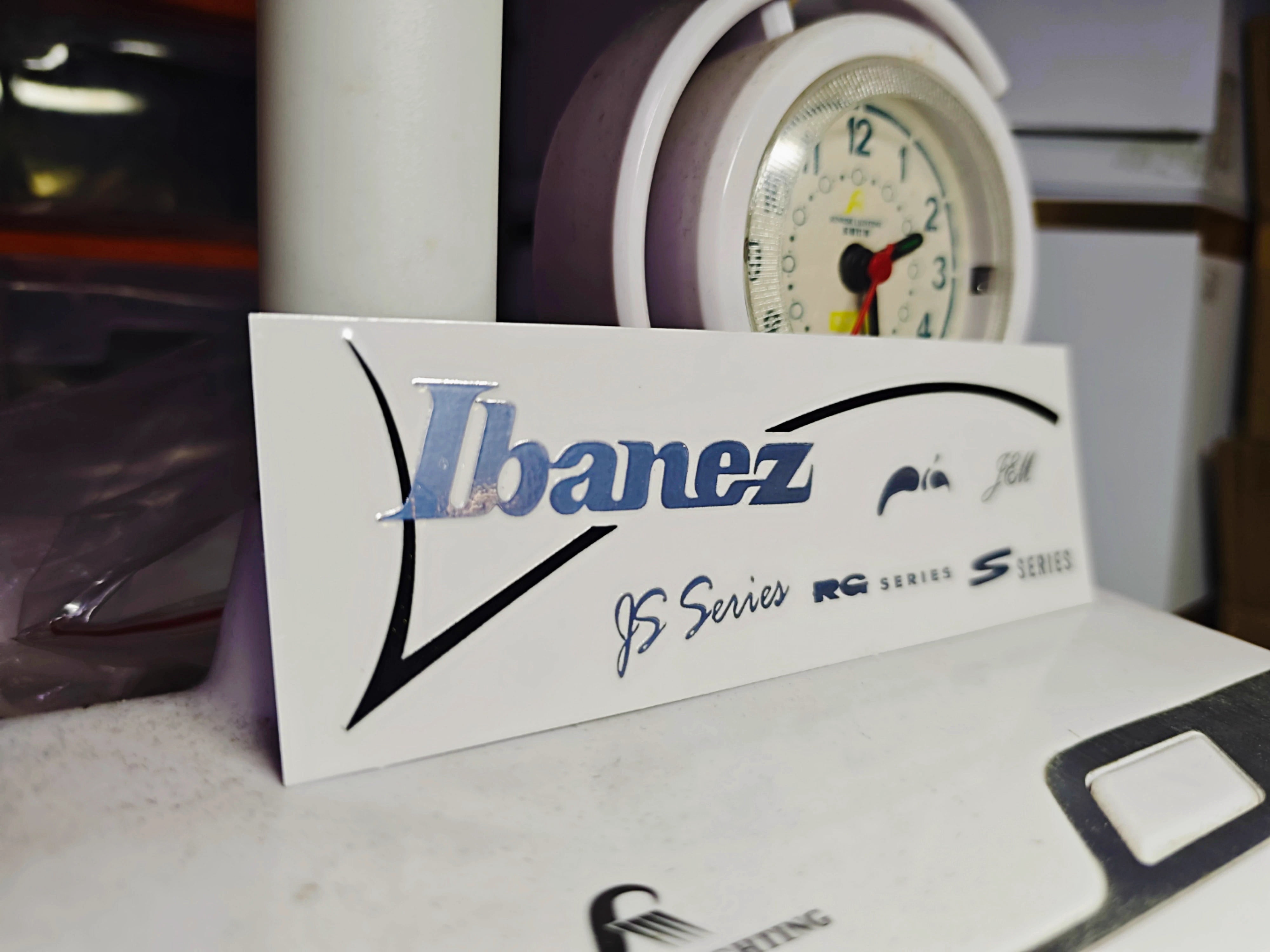 4Sets Ibanez V J&M RG Series Guitar Headstock Self-Adhesive UV Decals Stickers