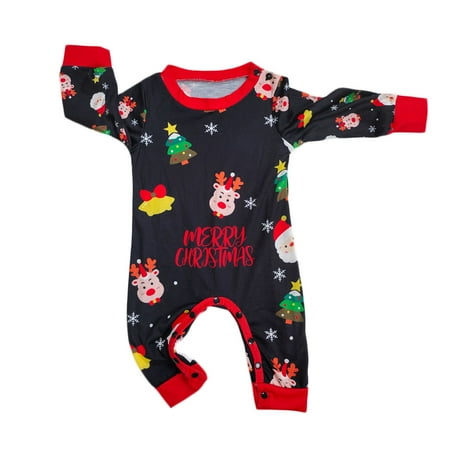 

SYNPOS Family Matching Pajamas Set Dad Mom Kid Baby Christmas Rudolph Sleepwear
