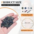thumbnail image 2 of Uxcell 3000pcs Glass Seed Beads, 1.5-4.5mm Small Embroidery Bugle Beads Assorted Tube Bead Loose Kit for Jewelry Making DIY Craft Beading Bracelets Necklace Earring (Dark Gray), 2 of 7
