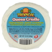Tropical Queso Criollo Creamy Cheese, 12 oz, Fresh White Cheese, Vacuum Packed Film