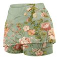 thumbnail image 6 of Wxolcjlv Womens Botanical Floral Print A Line Mini Skort High Waist Stretch Fit Sport Built‑In Shorts Tennis Bottoms, 6 of 7