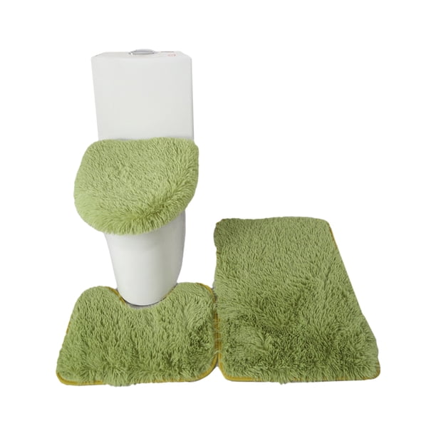 Alfombra del piso Irfora Alfombrilla de baño de 3 uds., tapa de tapa de inodoro, alfombra en forma de U, alfombra antideslizante suave para suelo, alfombrilla sólida absorbente de agua para Irfora Alfombra del piso