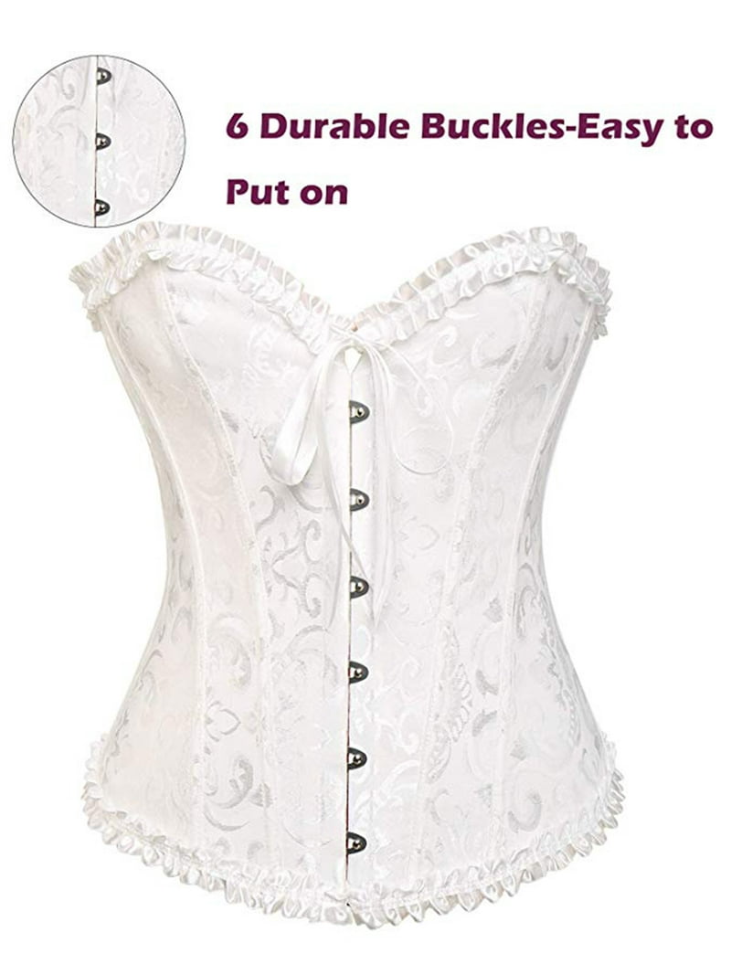 LELINTA Sexy Women Overbust Corset Bustier Plus Size Top