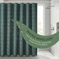 thumbnail image 4 of REGALWOVEN 3D Geometric Texture Shower Curtain Sets with Tassels for Bathroom Decor Green 72"W x 72"L, 4 of 7