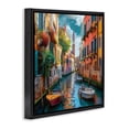 thumbnail image 3 of Stupell Industries Venetian Summer Canal Black Framed Floater Canvas Wall Art design by LSR Creative Studio, 18 x 18, 3 of 9