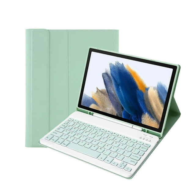 Keyboard Case for Samsung Galaxy Tab S9Fe/S9 11" 710/716B/718U, Wireless Bluetooth Keyboard and Faux Leather Case