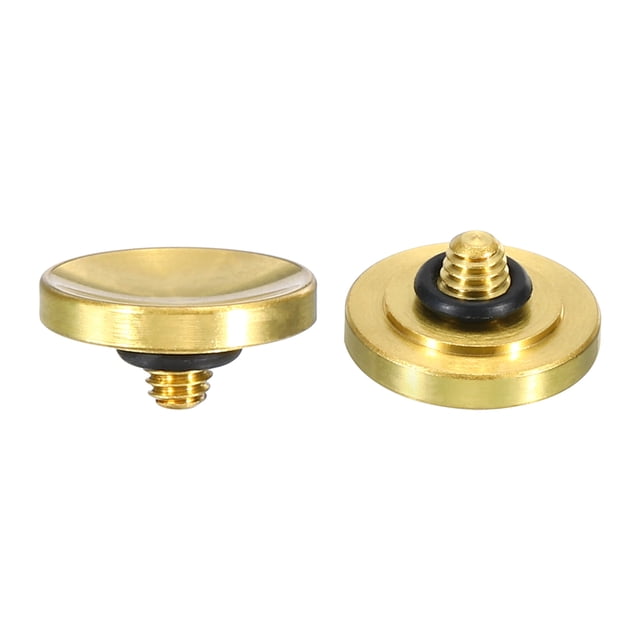 Unique Bargains Shutter Release Button Soft Shutter Release Button Copper Camera Shutter Button Concave, Golden 2 Pack