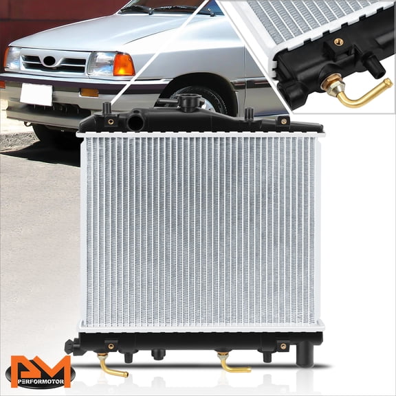 PM PERFORMOTOR Aluminum OE Factory Style Cooling Radiator for 88-93 Ford Festiva AT/MT DPI-263