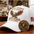 thumbnail image 5 of Being a Soldier Is a Choice Being a Veteran Is an Honor Hat, US Veteran Patriotic Baseball Cap with Bald Eagle Embroidery, Adjustable Military Veteran Hat, 5 of 8