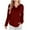 Wine, variant on Maplenight Lightweight Shirts for Women Waffle V Neck Long Sleeve Tunic Tops Solid Loose Casual Pullover Blouses for Fall Winter