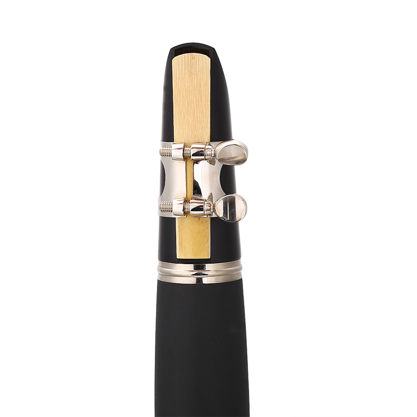 Cacagoo 17 Key Descending Bakelite Clarinet Woodwind Instrument B Tone, Bakelite Woodwind Clarinet with Reeds & Cleaning Cloth Woodwind Musical Instrument with Accessories