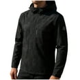 thumbnail image 1 of Lovzfmll Men's Waterproof Windbreaker, Solid Color Hooded Jacket, Outdoor Rain Coat with Pockets, Wind Resistant, Fall Jackets for Men, 1 of 5