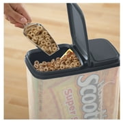 Mainstays Clear Plastic Cereal Dispenser with Lid, 32 Cup Airtight Cereal Storage Container for Pantry Organization and Dry Food Storage, 9.75 x 5.38 x 13.5