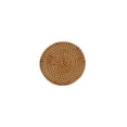 thumbnail image 2 of Rattan Coasters, Heat Insulating Absorbent Placemats, Natural Woven Rattan Coaster Set for Drinks Desktop Protection Machine Washable, Brown, 2 of 7