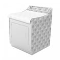 thumbnail image 2 of Abstract Washer Cover, Polka Dots Spirals and Circles on Plain Backdrop Pencil Sketch, Suitable for Dryer and Washing Machine, 29" x 28" x 40", Charcoal Grey White, by Ambesonne, 2 of 3