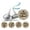 Beige (Burlap), variant on Darling Souvenir Candy Favor Bridal Shower Party Theme chocolate Stickers 190 Pcs-Teal Blue
