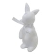 thumbnail image 4 of Figura de conejito flocado Decoración de Pascua Decoración de interior 21,5 cm Suave con lazo para Blanco, 4 of 6
