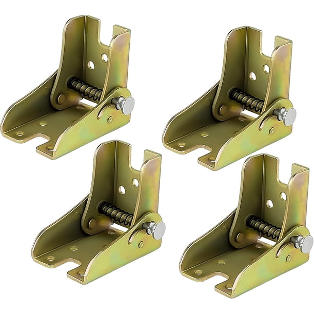 Bisagra plegable con autobloqueo, accesorio multifuncional para patas de muebles para superficies de madera y acero, soporte de extensión resistente con botón de apertura con resorte