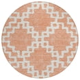 thumbnail image 2 of Addison Rugs Chantille Indoor/Outdoor Transitional Diamonds Salmon Washable Round Rug, 8' x 8', 2 of 6