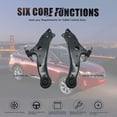 thumbnail image 4 of 6 PCs Front Left and Right Control Arm Set Suspension Suspension Kit With Tie Rod Compatible With 2008 2009 - 2019 Highlander 2010-12 Lexus RX450h All Wheel Drive, 4 of 7